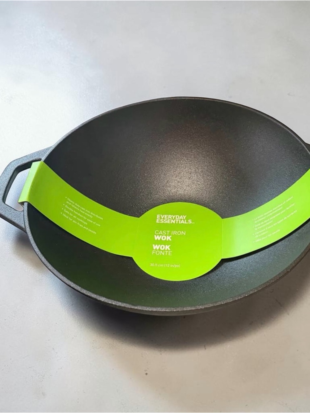 Cast Iron Wok - Black